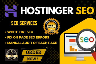 build SEO optimization for your hostinger website