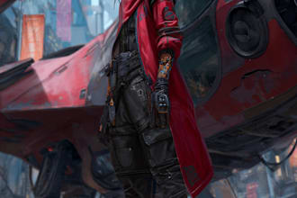 a sci fi character illustration or sci fi character