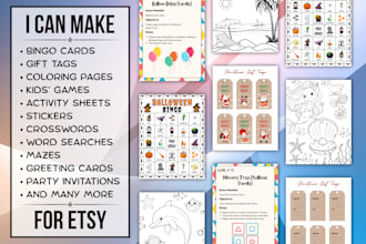design custom printables and party games