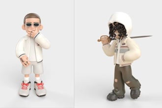 convert 2d drawing photo to 3d printable stl file 3d character model printing