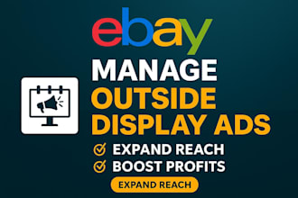 optimize ebay PPC campaigns, setup sponsored ads, and manage outside display ads