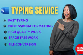 do handwriting or pdf pages to word mainly typing jobs
