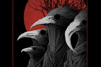 drew logo illustration anything dark art horror metal