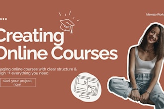 create professional online course content, structure and materials