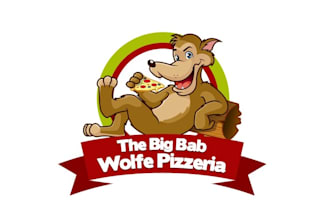 design super glamorous logo for the big bad wolfe pizzeria