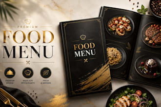 do amazing restaurant menu or food menu design
