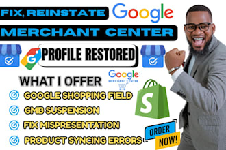 fix google merchant center reinstate gmc suspension misrepresentation in 24hours