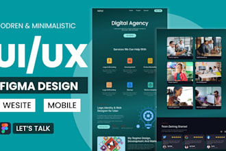 create modern and responsive UI UX design for  website