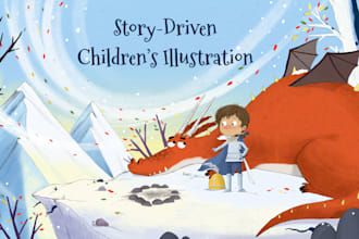 illustrate whimsical children books, story book, and picture book