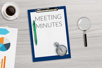 write meeting minutes from your audio or video meeting