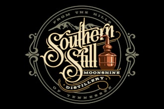 design a custom steampunk logo with metallic and gear elements