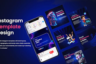 design instagram template, banner, posts