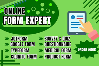 create online forms, survey, intake, invoice and order forms in jotform