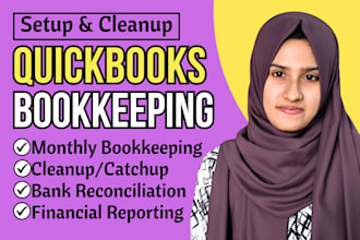 do setup, quickbooks cleanup, quickbooks online bookkeeping, bank reconciliation