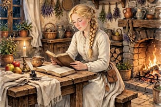 draw custom children story book illustration