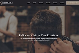 build website barbershop and appointment management system barbershop or salon