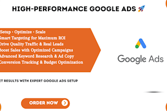 setup high performance google ads campaign for leads and sales