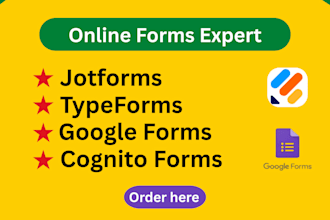 create google form or jotform