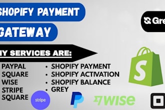 set up a shopify payment, wise, stripe and paypal with valid ltd or llc doc