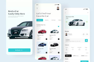 develop luxury car rental app, ridesharing app, carpooling app, ride hailing