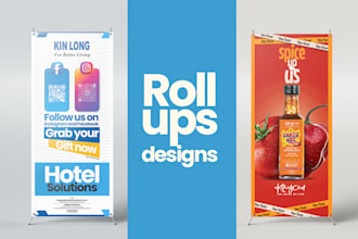 create roll up banners, x banner and standee