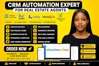 set up follow up boss kvcore lofty CRM hubspot CRM ghl for real estate agents