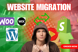 migirate wordpress, wix or woocommerce site to shopify