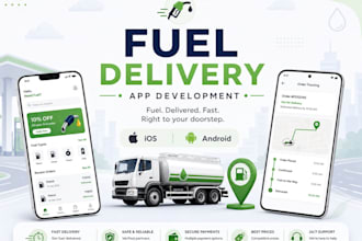 ready to launch logistics and fuel delivery app with real time tracking