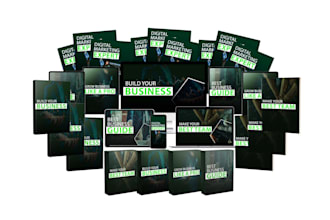 design digital product mockup, online course cover and ecover bundle