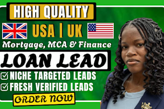 generate USA business loan leads finance leads mca lead mortgage lead generation