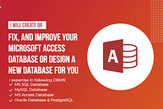 create, fix, and support your ms access database with vba automation