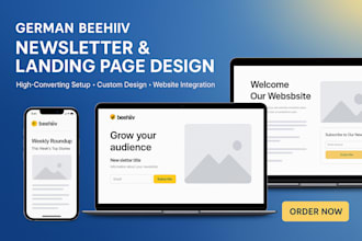 design german beehive landing page, beehive newsletter, beehive website, beehiiv