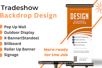 design professional tradeshow backdrops, banners, and signage