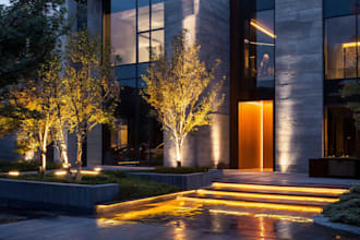 do exterior lighting design, facade or landscape lighting