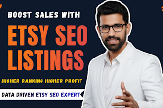 do etsy SEO to rank your etsy listings on top and boost etsy shop sales