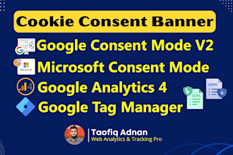 setup cookie banner microsoft uet and google consent mode v2 gdpr ccpa