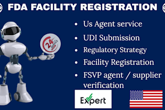 provide fda facility registration and US fda compliance