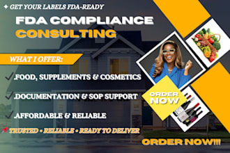 review your food supplement or cosmetic label for fda compliance documentation