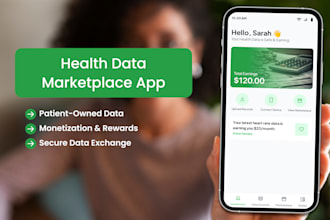 build a health data marketplace app like healthbank for data monetization
