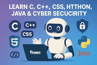 teach c cpp css html python java html cyber security and related courses