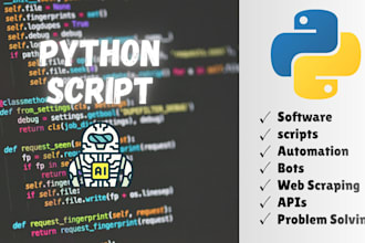 develop custom python scripts, applications and automation projects