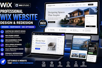 design a modern wix website, wix studio website, wix redesign