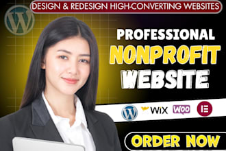 design wix website, nonprofit website, donation website, wix redesign