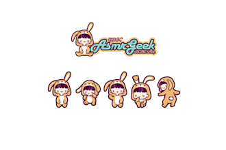 design custom vtuber anime, jrpg, cute kawaii logo for streamer
