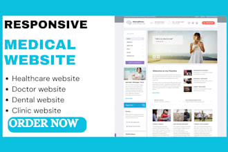 design healthcare clinic medical dental hospital doctor website