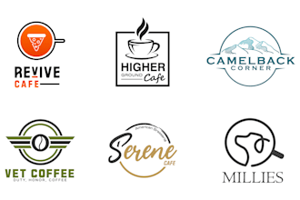 design premium coffee shop logo, coffee and cafe branding