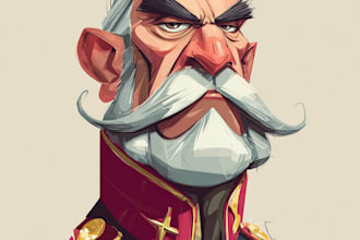 create simple cartoon portrait