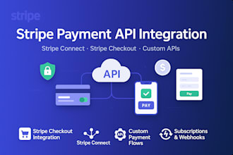 integrate stripe payment API, stripe connect, and checkout
