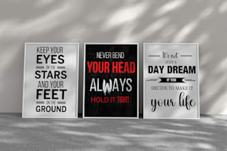 design attractive typography posters for you