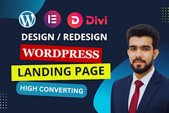create a high converting wordpress landing page design using divi